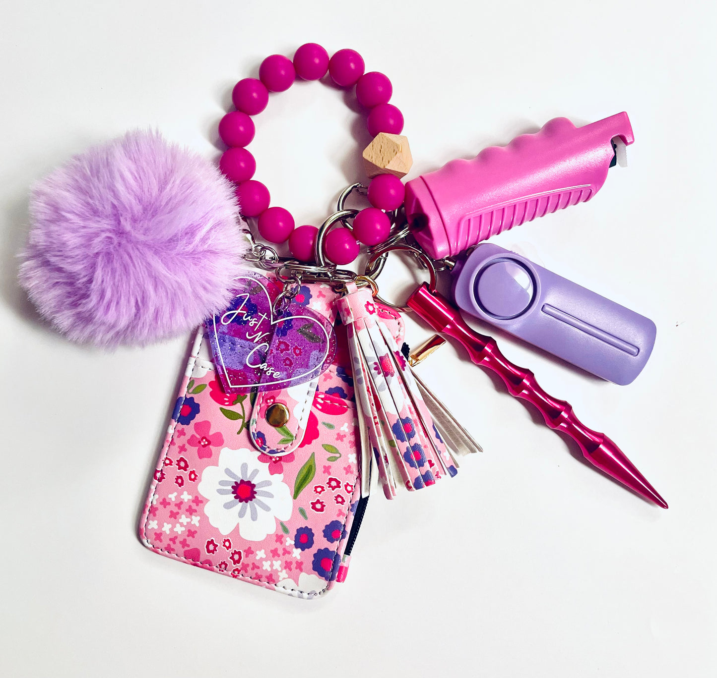 Pink & Purple wallet with pepper spray