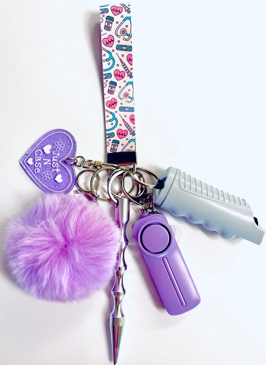 Purple Nurse Keychain