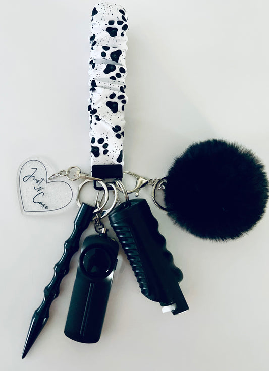 Black and white Paw Print Scrunchie